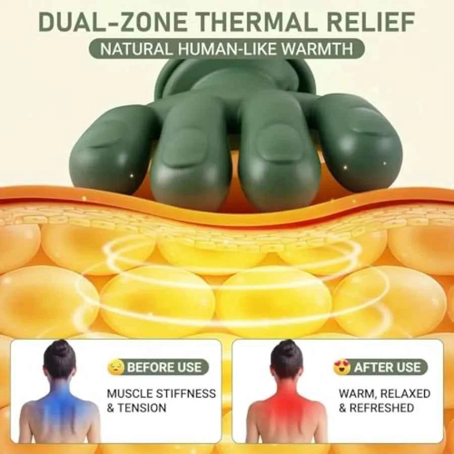 Heated Shiatsu Neck and Back Massager with 4D Kneading