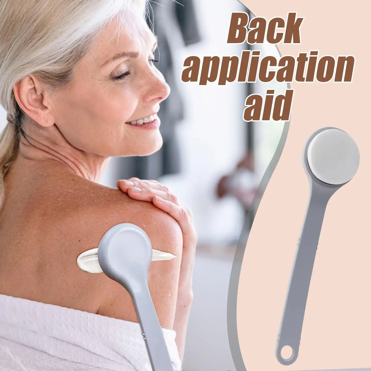 Long Handle Back Lotion Applicator with Grip