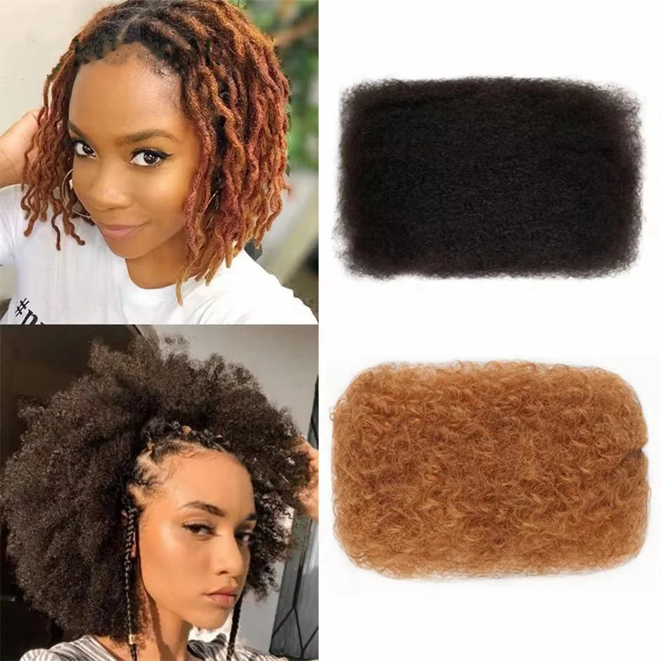 Auburn Afro Kinky Curly Bulk Hair for Braiding