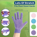 Double-Sided Exfoliating Bath Gloves for Shower