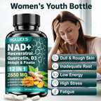 NAD+ & Resveratrol Anti-Aging Supplement Capsules