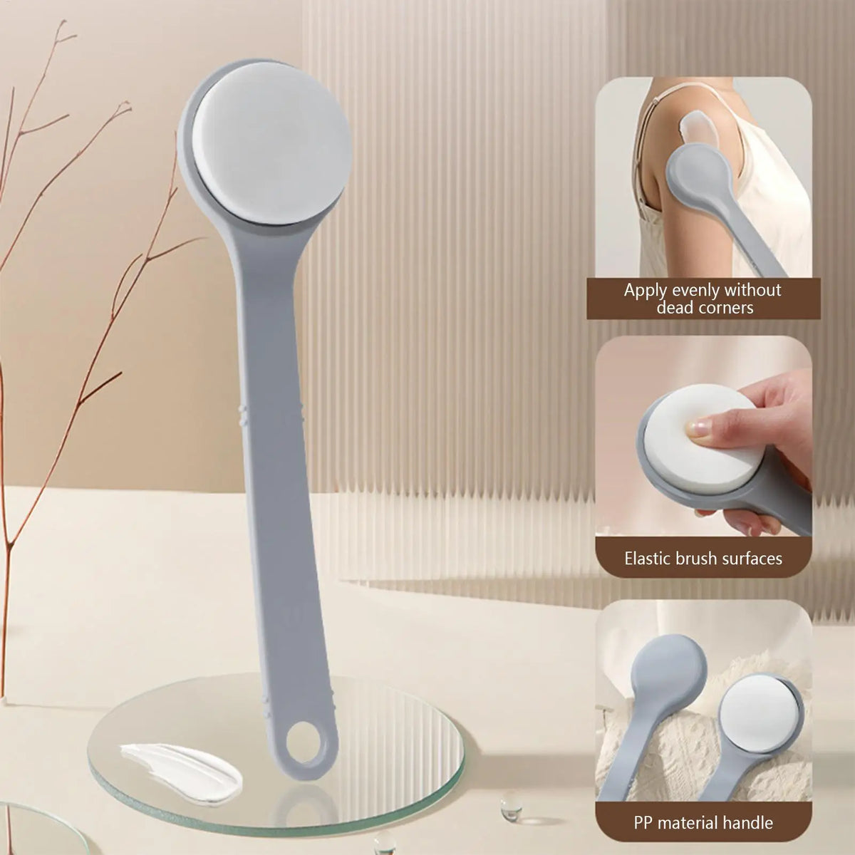 Long Handle Back Lotion Applicator with Grip