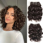 Short Jerry Curl Brazilian Remy Human Hair Bundles