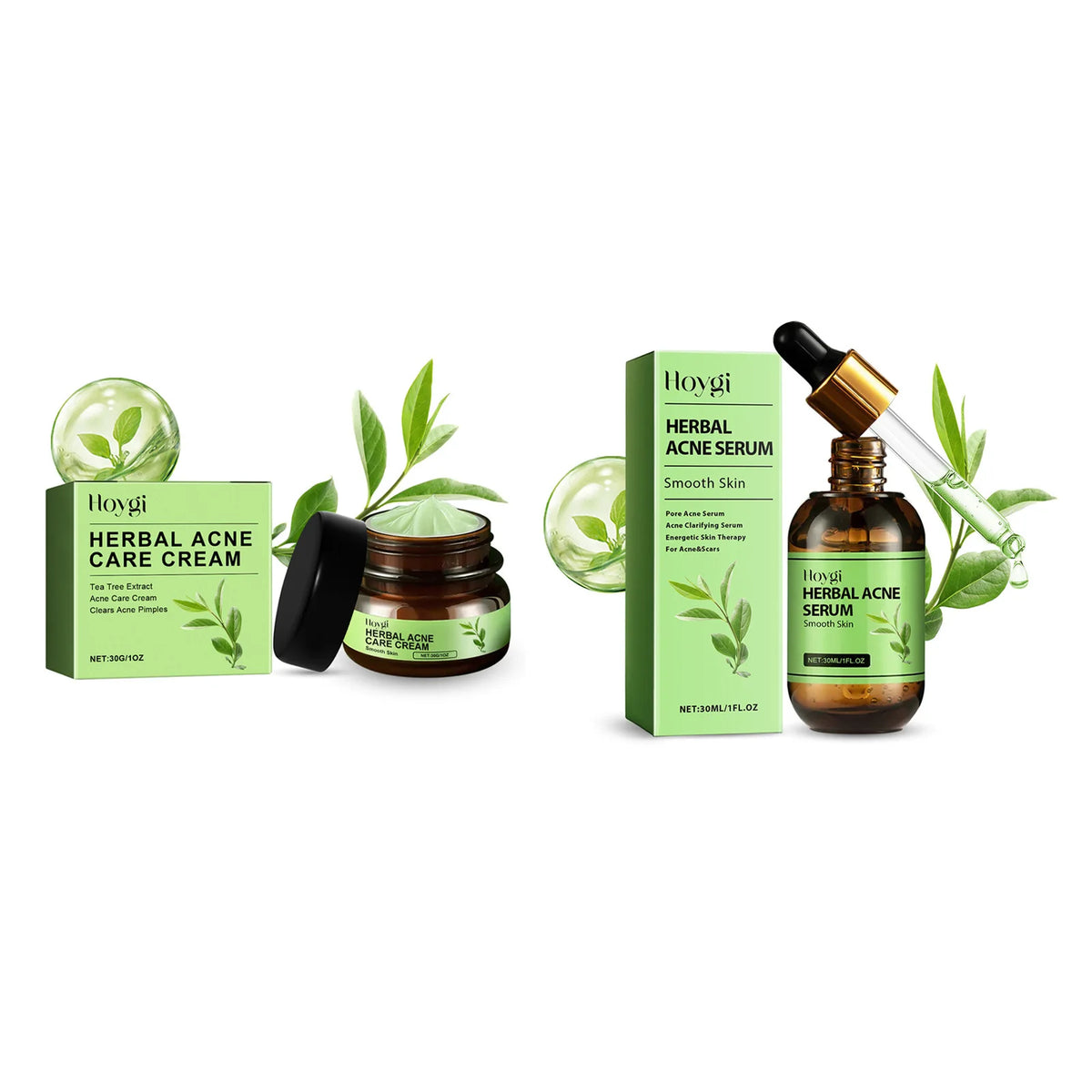 Acne Treatment Face Cream & Pore Shrinking Serum