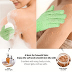 Double-Sided Exfoliating Bath Gloves for Shower