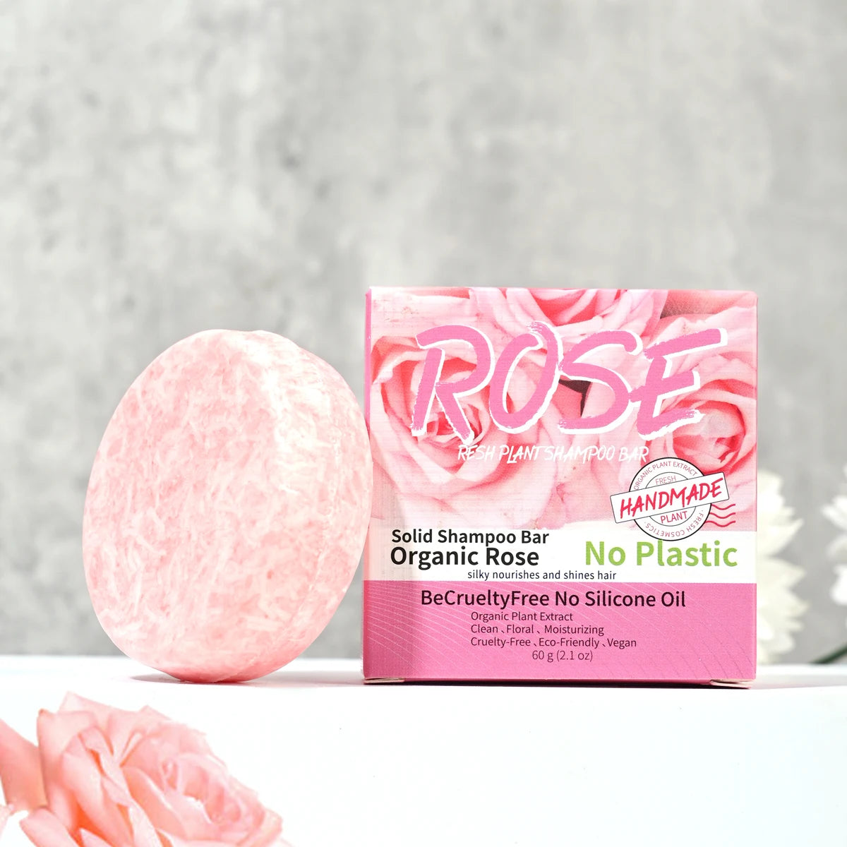 Nourishing Pink Rose Essential Oil Shampoo Bar