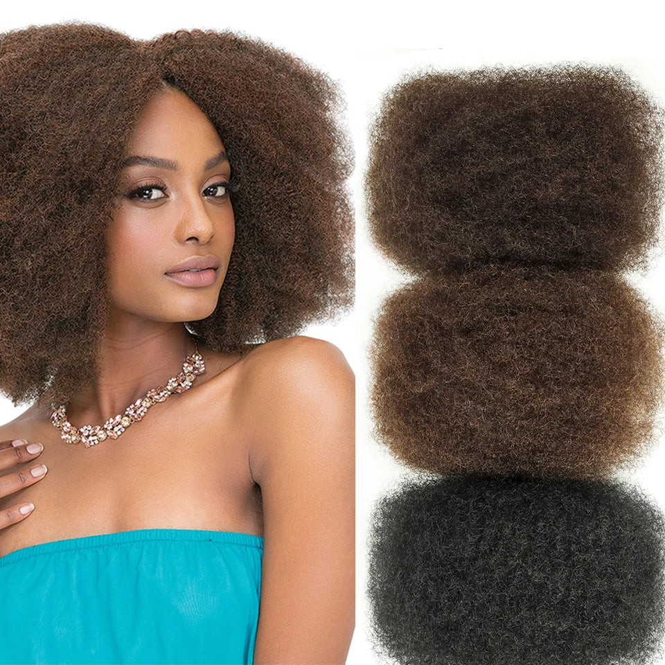 Afro Kinky Bulk Remy Human Hair Braiding Bundles (3-Pack)