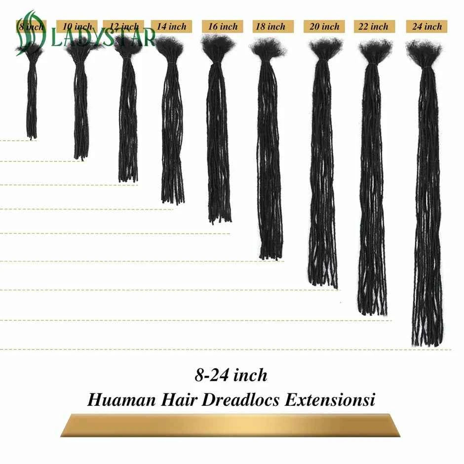 Microlocs 100% Human Hair Dreadlock Extensions