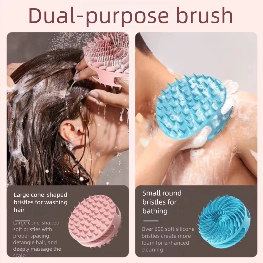 Double-Sided Silicone Exfoliating Shower Brush