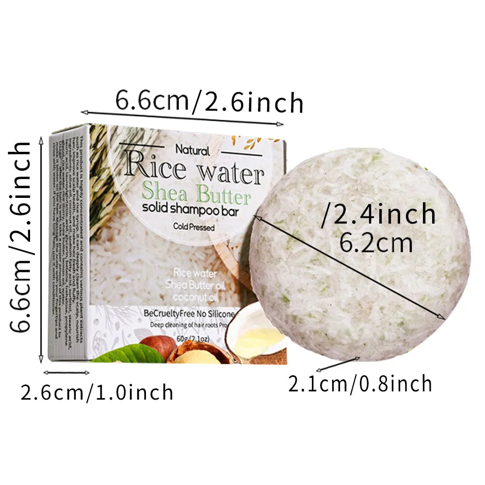 Organic Rice Water Shampoo Bar for Hair Growth