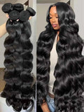 Long Water Wave Brazilian Virgin Human Hair Bundles