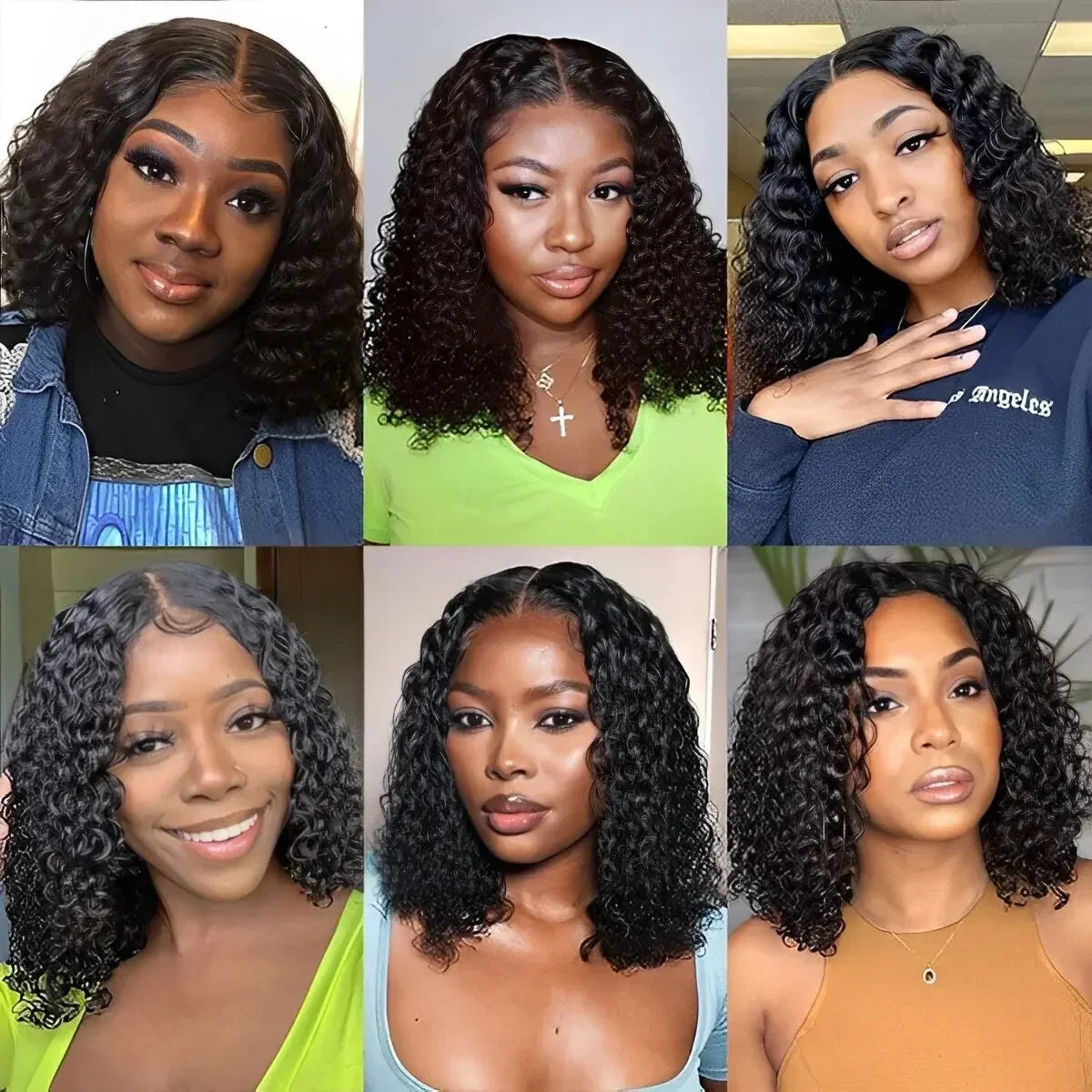 Short Kinky Curly Brazilian Virgin Hair Bundles with Closure