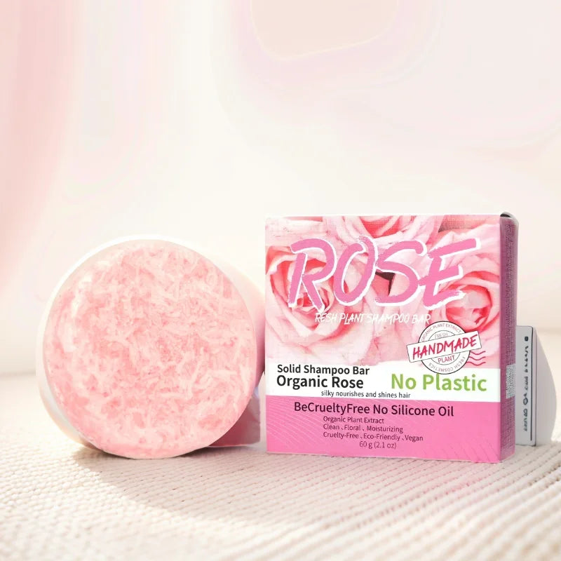 Nourishing Pink Rose Essential Oil Shampoo Bar