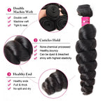 Long Loose Wave Brazilian Remy Human Hair Bundles (28-30 Inch)
