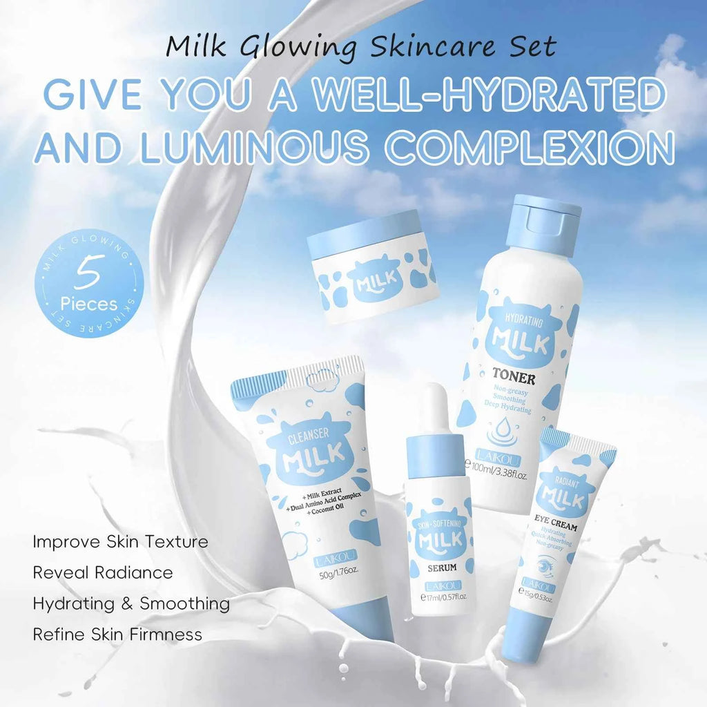 LAIKOU Milk Glowing 5-Piece Skincare Gift Set
