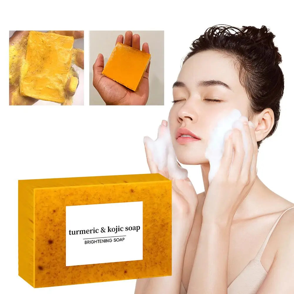 Handmade Turmeric & Lemon Kojic Acid Soap (100g)