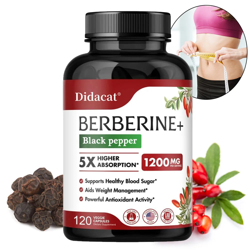 Premium Berberine Capsules 1200mg for Heart Health