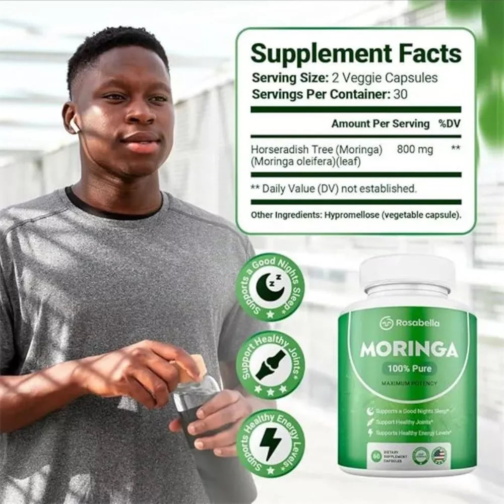 Moringa Capsules for Immune Support & Gut Health