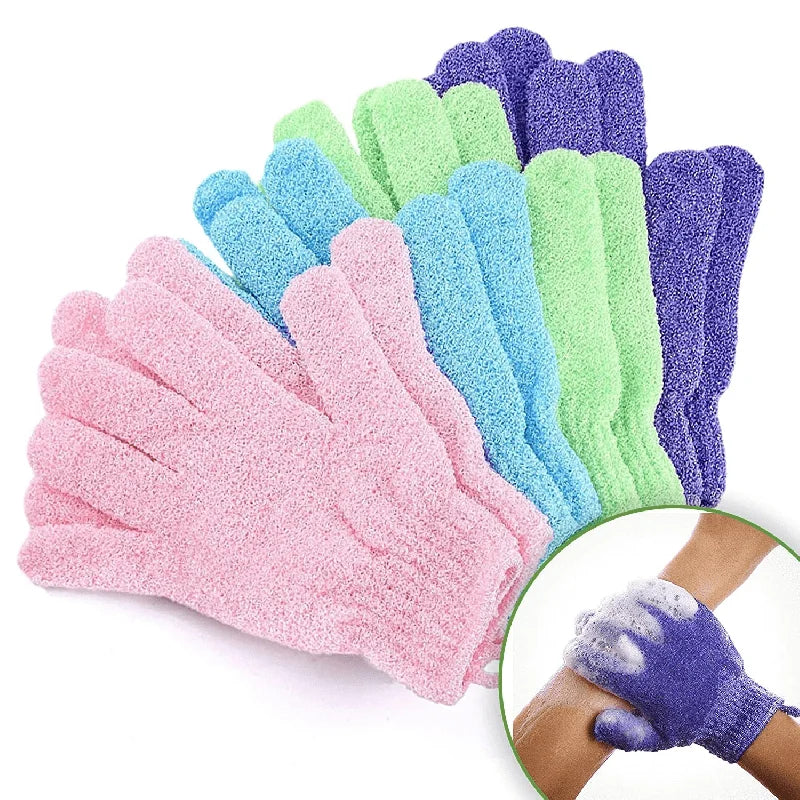 Double-Sided Exfoliating Bath Gloves for Shower