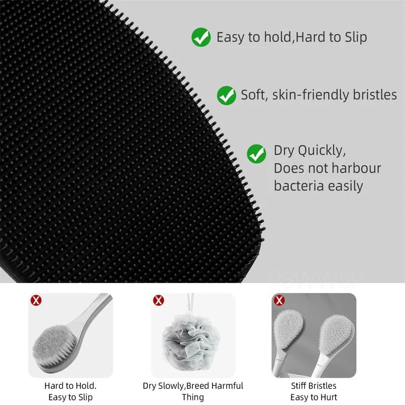 Soft Silicone Exfoliating Body Scrubber Brush