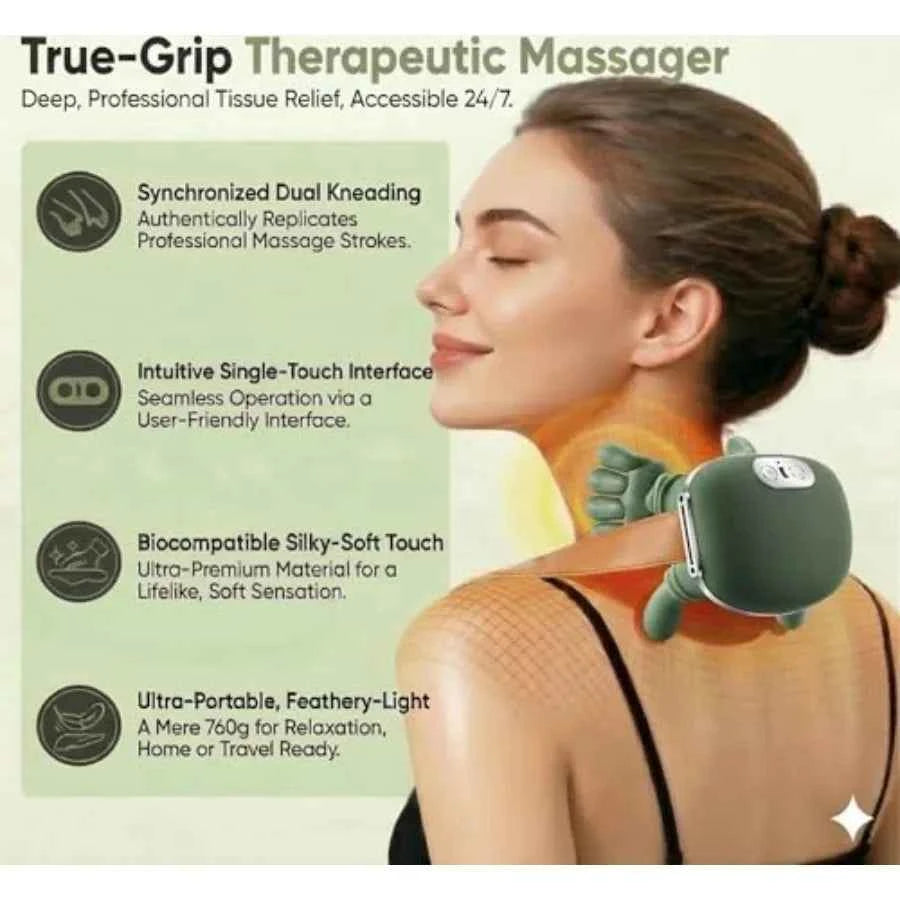Heated Shiatsu Neck and Back Massager with 4D Kneading