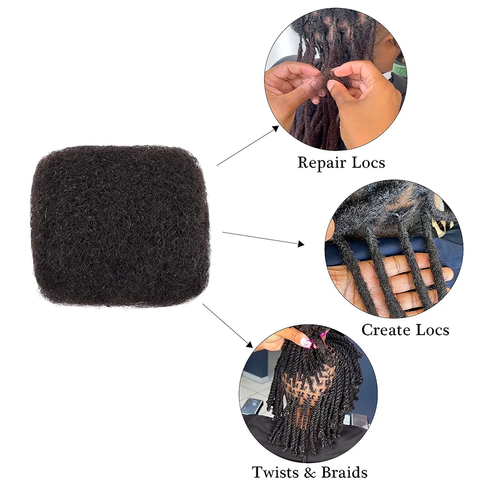 Afro Kinky Bulk Human Hair for Braiding & Dreadlocks