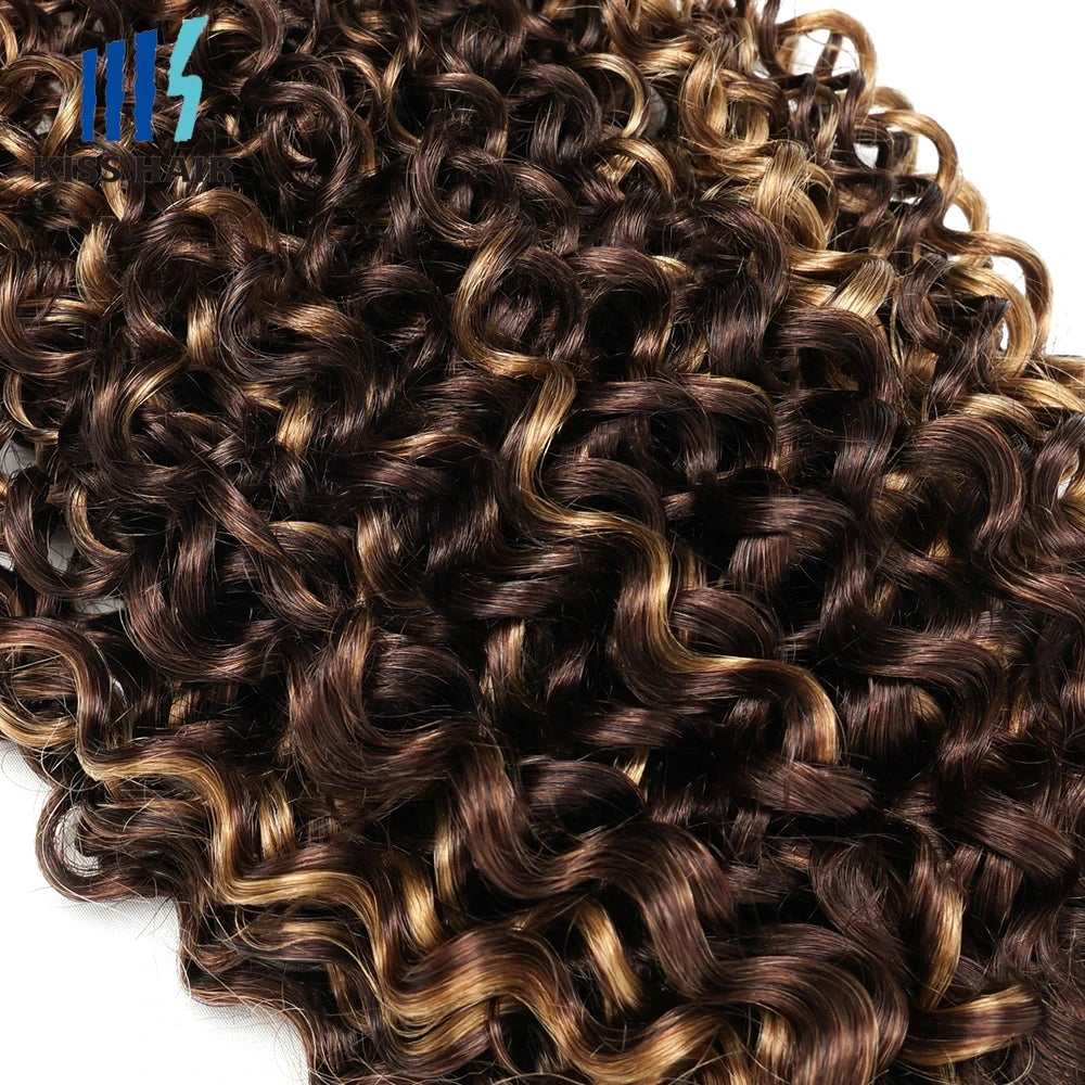 Jerry Curly Highlighted Honey Blonde Human Hair Bundle