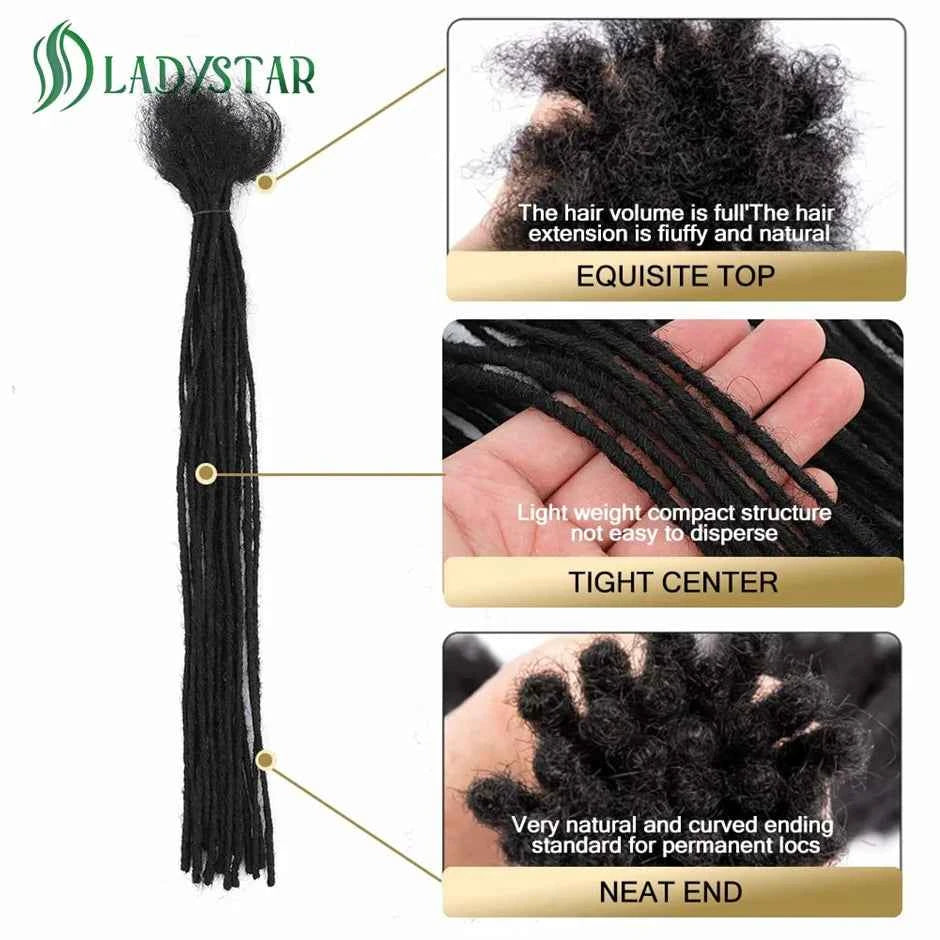 Microlocs 100% Human Hair Dreadlock Extensions