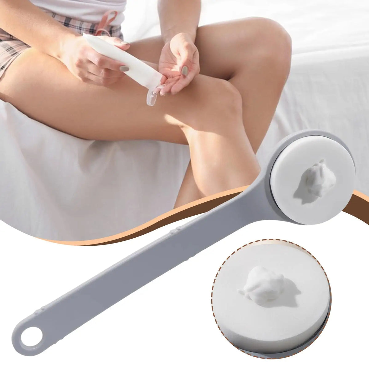 Long Handle Back Lotion Applicator with Grip