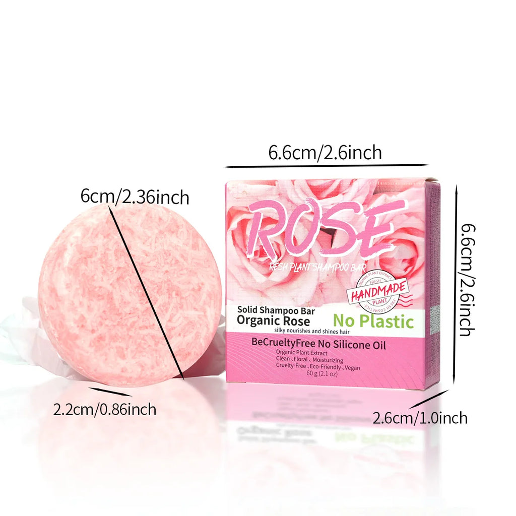 Nourishing Pink Rose Essential Oil Shampoo Bar