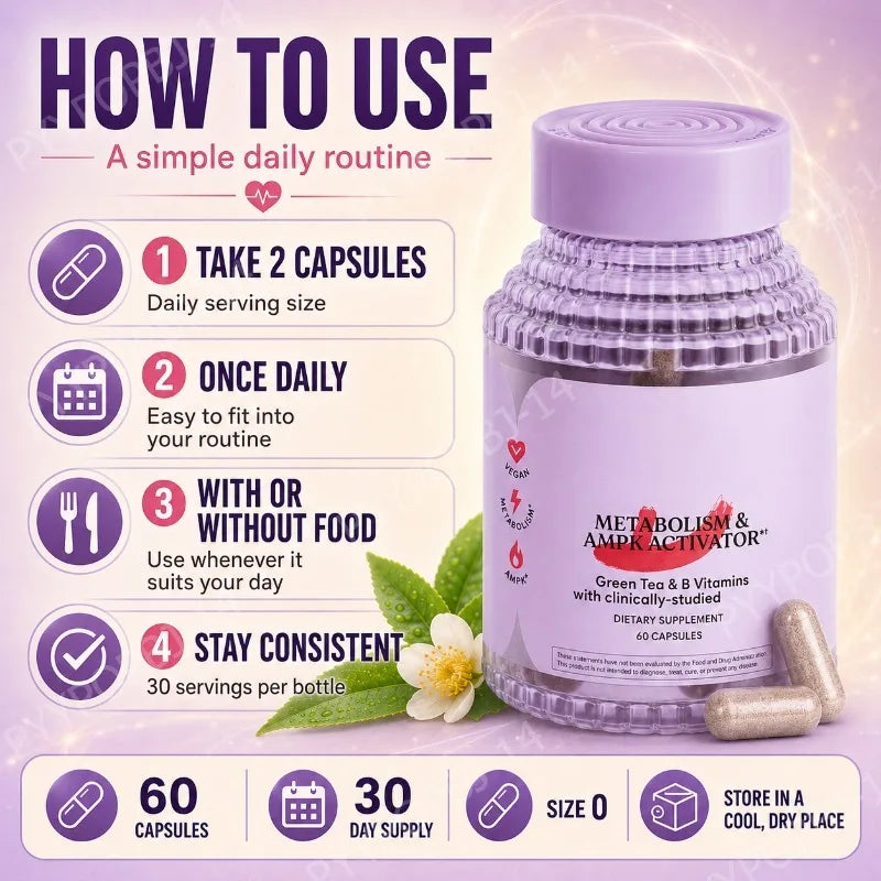 Vitamin B Complex & Gynostemma Extract (60 Vegan Caps)
