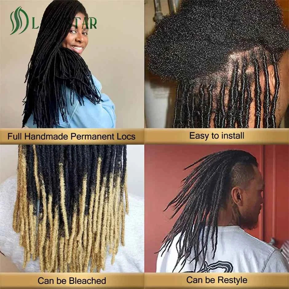 Microlocs 100% Human Hair Dreadlock Extensions