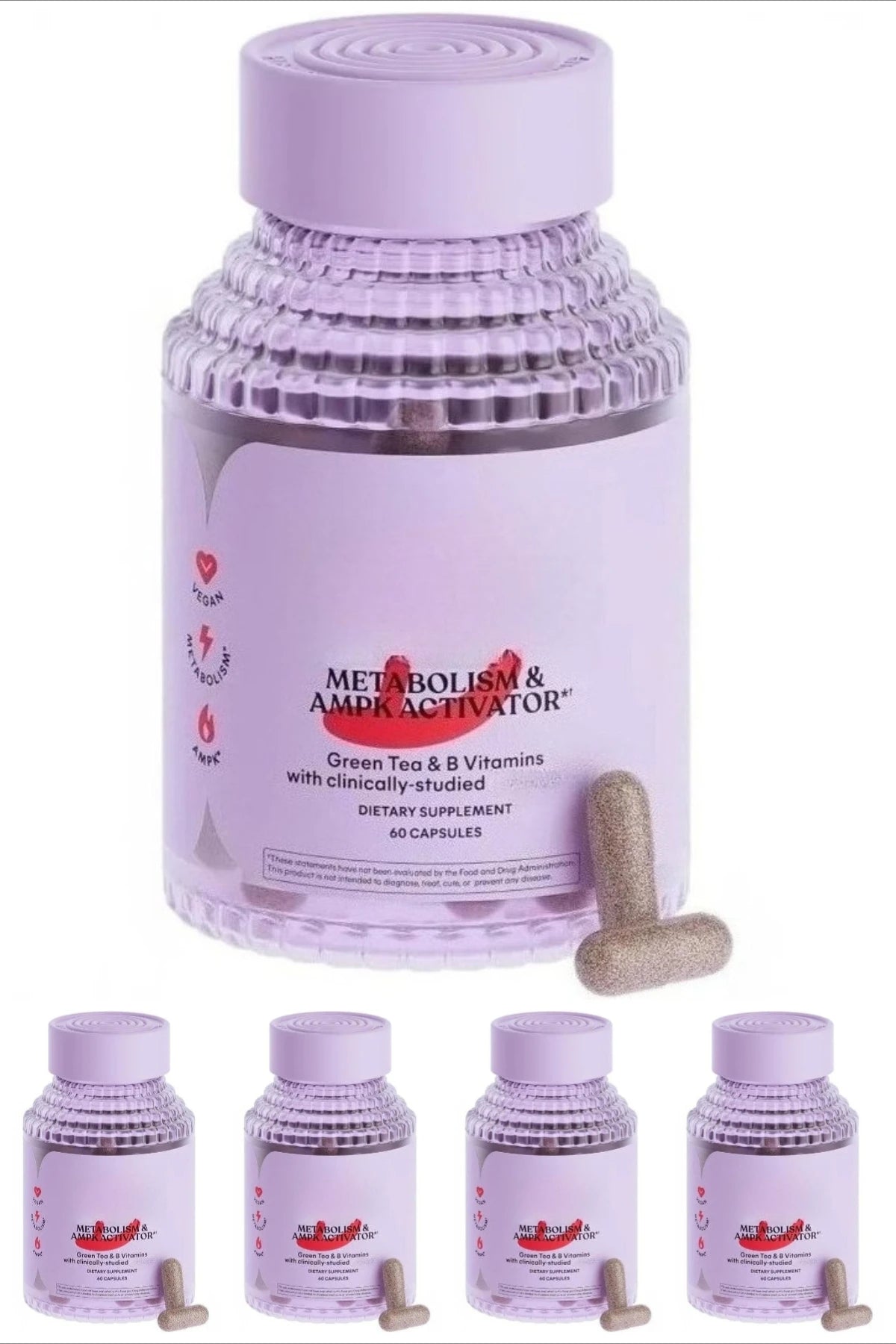 Vitamin B Complex & Gynostemma Extract (60 Vegan Caps)