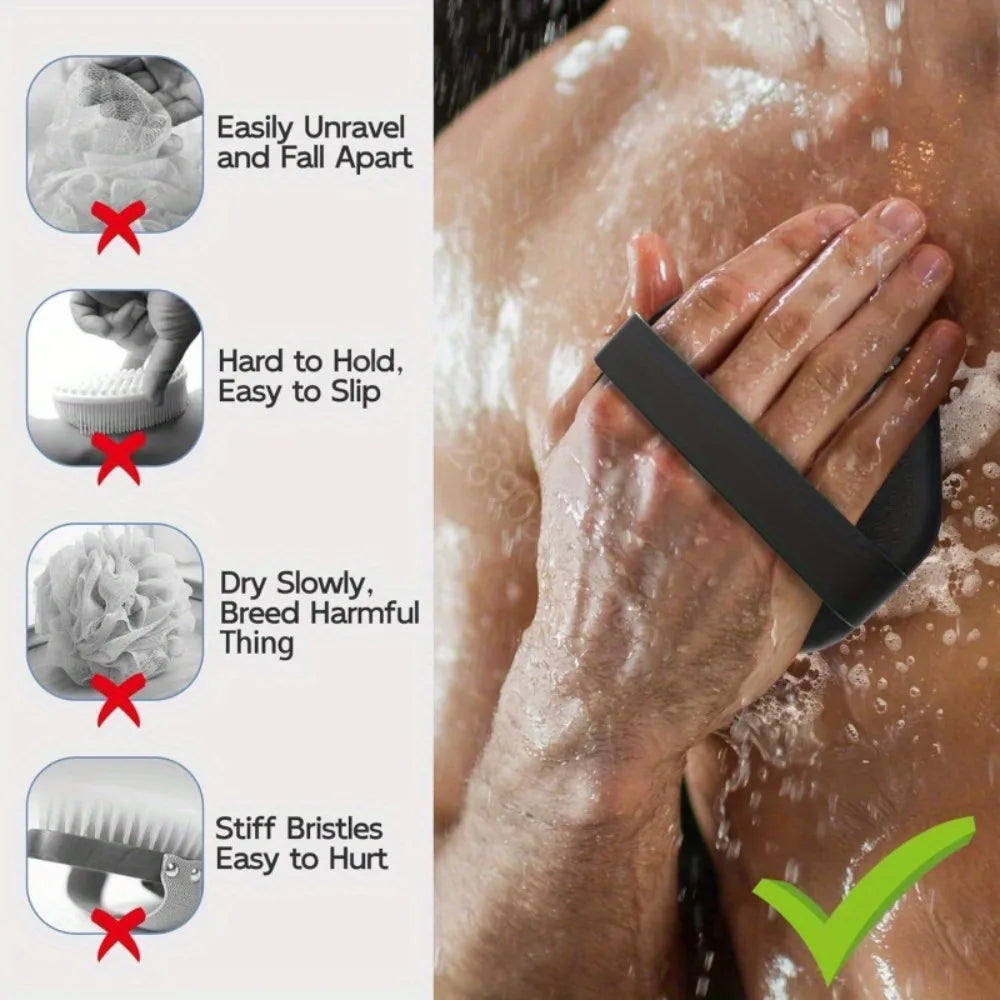 Long Handle Silicone Back Scrubber & Massager