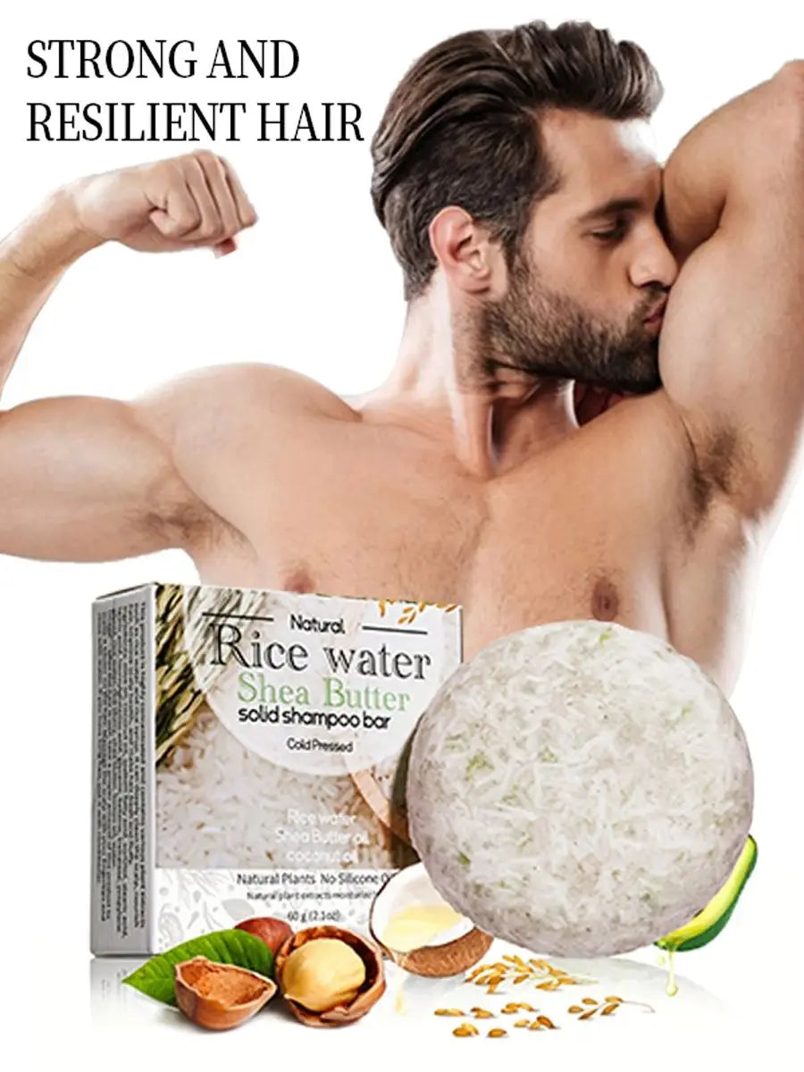 Organic Rice Water Shampoo Bar for Hair Growth