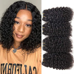 Short Kinky Curly Brazilian Virgin Human Hair Bundles