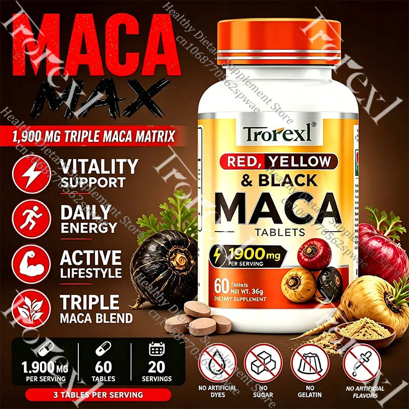 Natural Maca Root Tablets for Hormone Balance