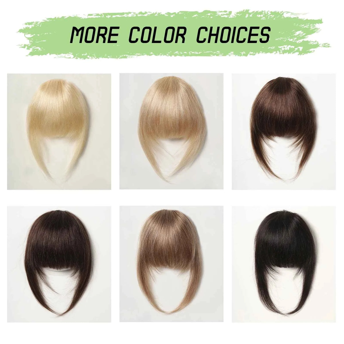 Clip-In Human Hair Bangs Blunt Cut Fringe Extension