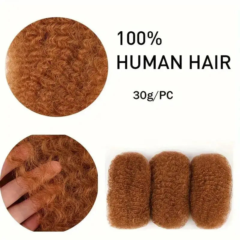 Auburn Afro Kinky Curly Bulk Hair for Braiding