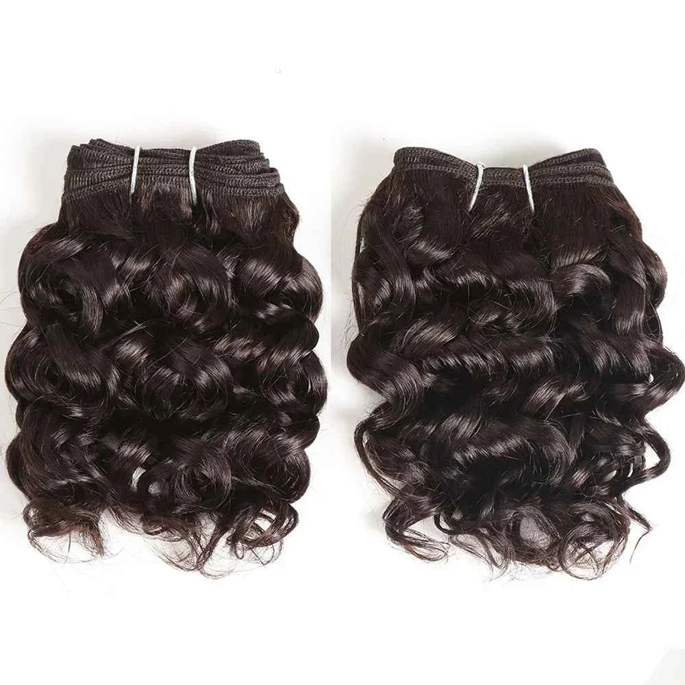 Short Jerry Curl Brazilian Remy Human Hair Bundles